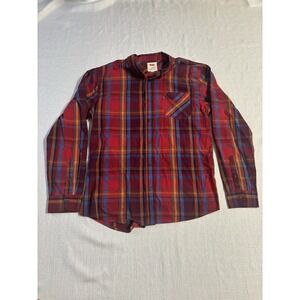 Levi's Men's‎ Plaid Button-Up Shirt - Red/Blue/Orange Size XL